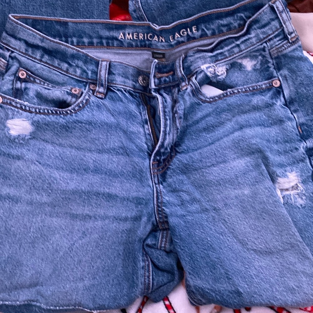 blue wide leg jeans